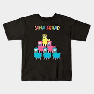 The colourful Lama Squad Kids T-Shirt